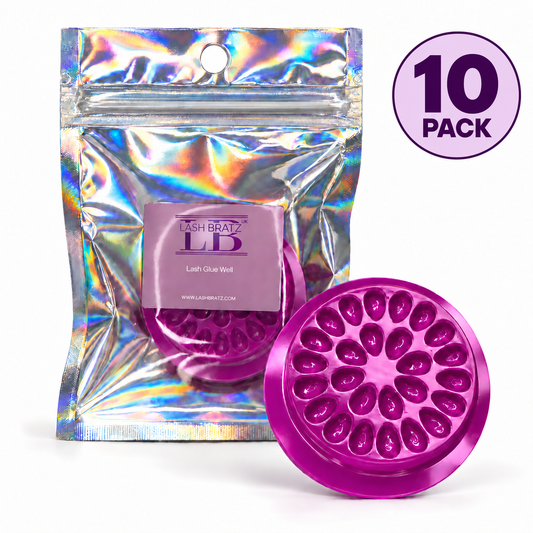 Lash Glue Wells – Purple Adhesive Palettes | Pack of 10